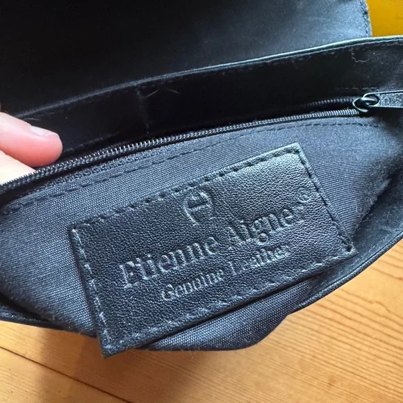 Vintage Etienne Aigner Black Leather Bag - Picture 5 of 6